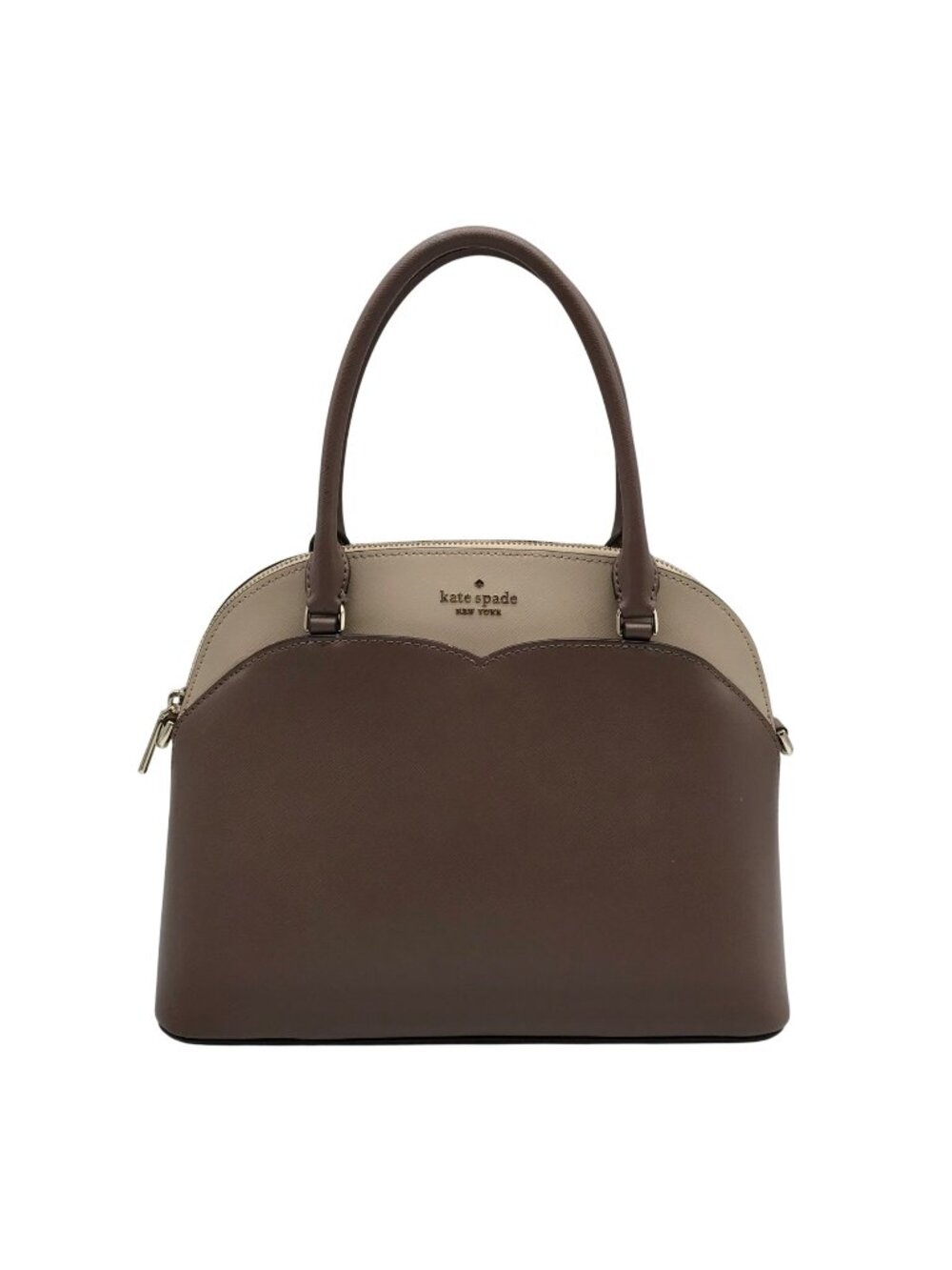 Kate Spade Beige Saffiano Leather Payton Dome Convertible Satchel